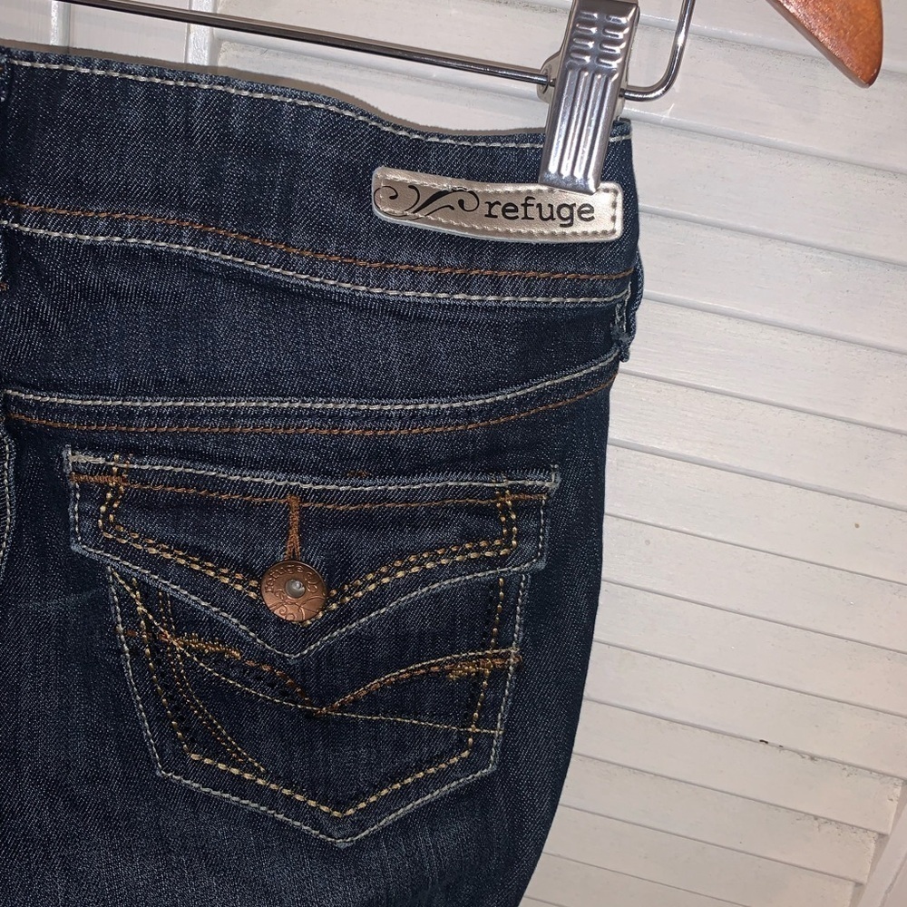 Refuge Knockout Skinny Boot Jeans lowrise Women’s 6 Petite - Picture 6 of 7